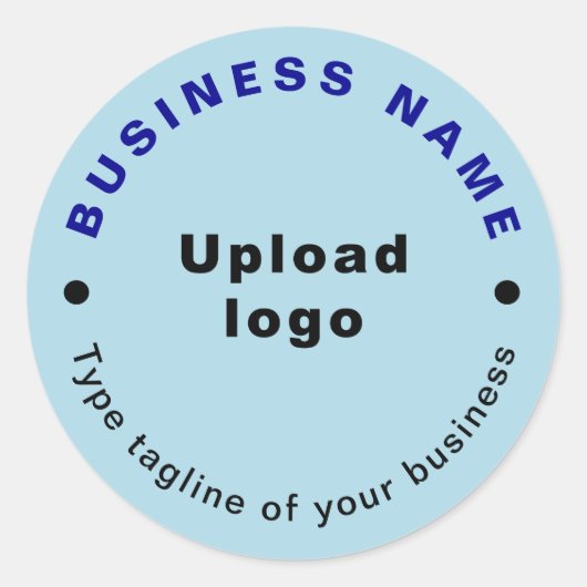 Bedrijfstabel op lichtblauwe Sticker (Voorkant)