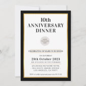 BEDRIJFSTAK JUBILEUM PARTIJ modern zwart goud Kaart (Voorkant)