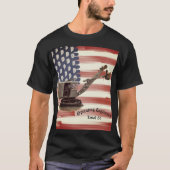 Bedrijfstechnicus: Amerikaanse vlag op eigen locat T-shirt (Voorkant)
