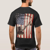 Bedrijfstechnicus: Amerikaanse vlag op eigen locat T-shirt (Achterkant)