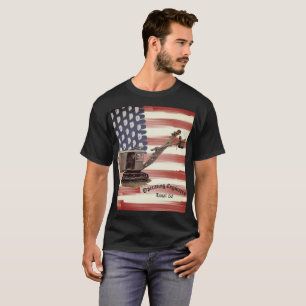 Bedrijfstechnicus: Amerikaanse vlag op eigen locat T-shirt