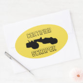 Bedrijfstechnicus-gecertificeerde Scraper-handbedi Ovale Sticker (Envelop)