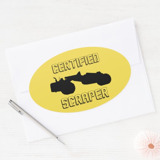 Bedrijfstechnicus-gecertificeerde Scraper-handbedi Ovale Sticker (Envelop)