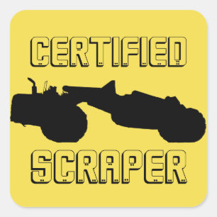 Bedrijfstechnicus-gecertificeerde Scraper-handbedi Vierkante Sticker
