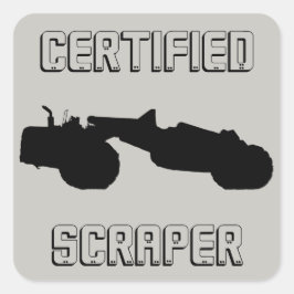 Bedrijfstechnicus-gecertificeerde Scraper-handbedi Vierkante Sticker