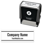 Bedrijfstekst Sjabloon Bedrijfsnaam en website Zelfinktende Stempel (In situ)