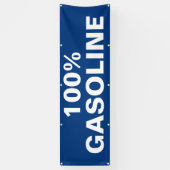 Bedrijfsterrein van gasstation buiten spandoek (Verticaal)