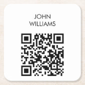 bedrijfsuitbreiding QR-code openen Kartonnen Onderzetters (Voorkant)