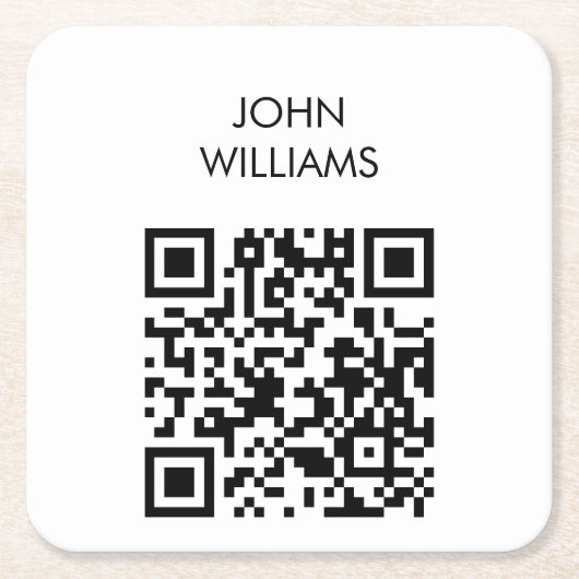 bedrijfsuitbreiding QR-code openen Kartonnen Onderzetters (Voorkant)