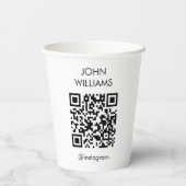  bedrijfsuitbreiding QR-code openen Papieren Bekers (Achterkant)