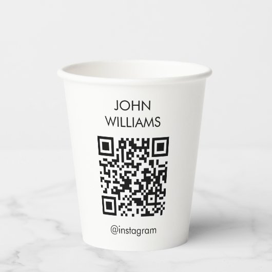  bedrijfsuitbreiding QR-code openen Papieren Bekers (Voorkant)