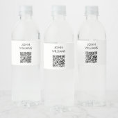 bedrijfsuitbreiding QR-code openen Waterfles Etiket (Flessen)