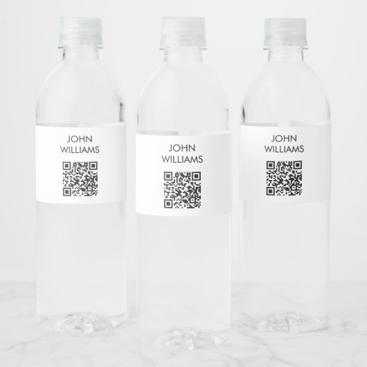  bedrijfsuitbreiding QR-code openen Waterfles Etiket (Flessen)