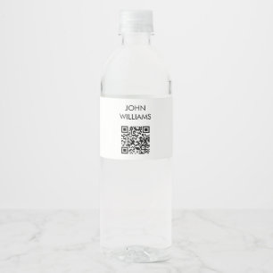 bedrijfsuitbreiding QR-code openen Waterfles Etiket
