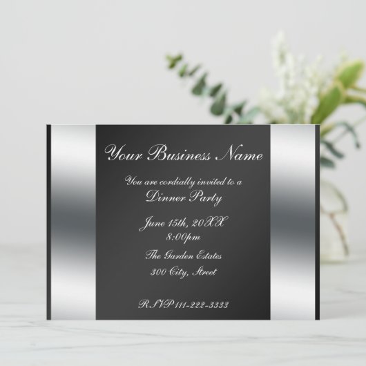 Bedrijfsuitnodiging Kaart (Staand voorkant)