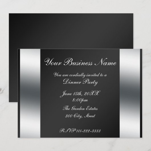 Bedrijfsuitnodiging Kaart (Voorkant / Achterkant)