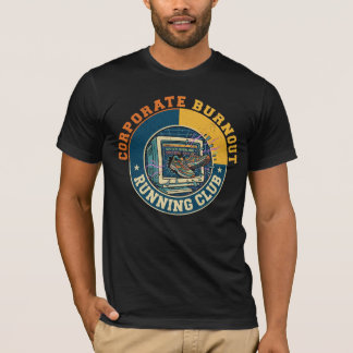 Bedrijfsuitputting Hardloopclub Grappige Werkhumor T-shirt
