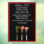 Bedrijfsuren Modern Raamsticker (Vel 3)