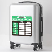 Bedrijfsurenteken, uren van Verrichtingstekens voo Sticker (Koffer)