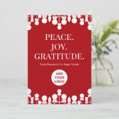 Bedrijfsvakantie Kaart | Aangepast bericht (Staand voorkant)