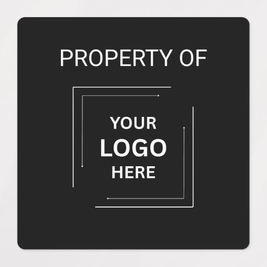 Bedrijfsvastgoed van Black Logo | goed Labels (Design 1)