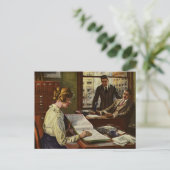 BedrijfsVergadering, Kantoor met Uitvoerende Briefkaart (Staand voorkant)