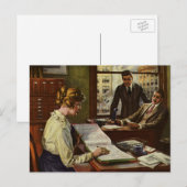 BedrijfsVergadering, Kantoor met Uitvoerende Briefkaart (Voorkant / Achterkant)