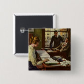  BedrijfsVergadering, Kantoor met Uitvoerende Vierkante Button 5,1 Cm (Voorkant /achterkant)