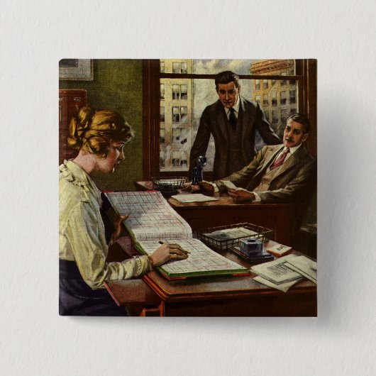  BedrijfsVergadering, Kantoor met Uitvoerende Vierkante Button 5,1 Cm (Voorkant)