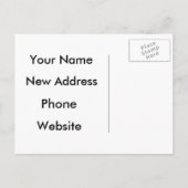 Bedrijfsverhuizing Adverteren het promoten van Bri Aankondigingskaart (Achterkant)