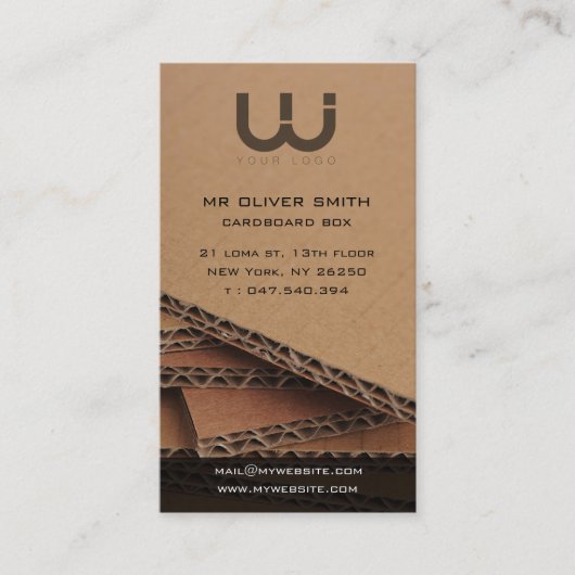 Bedrijfsvisitekaartje, kartonnen achtergrond visitekaartje (Voorkant)
