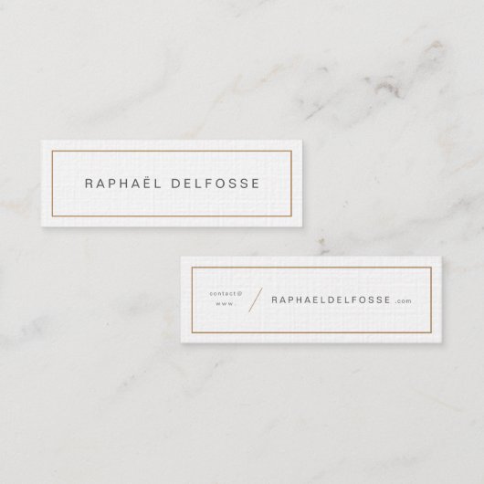 Bedrijfsvisitekaartje - Minimalistisch Mini Visitekaartje (Voorkant / Achterkant)