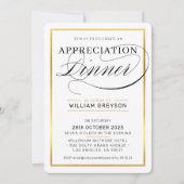 BEDRIJFSWAARDERING DINER modern zakelijk zwart Kaart (Voorkant)