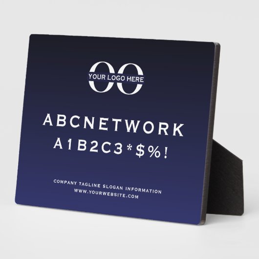 Bedrijfswachtwoord voor gastsysteem WiFi-code Fotoplaat (Zijkant)