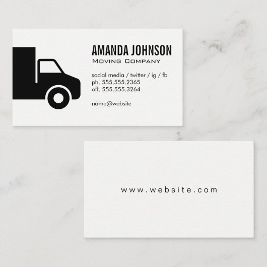 bedrijfswagen visitekaartje (Voorkant / Achterkant)