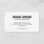 bedrijfswagen visitekaartje (Achterkant)