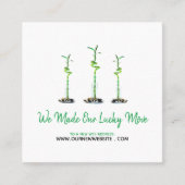 Bedrijfswebsite Adres wijzigen Curly Bamboo Vierkante Visitekaartje (Voorkant)