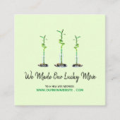 Bedrijfswebsite Adres wijzigen Curly Bamboo Vierkante Visitekaartje (Voorkant)