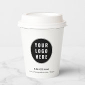 Bedrijfswebsite Custom Business Logo Minimalist Papieren Bekers (Voorkant)