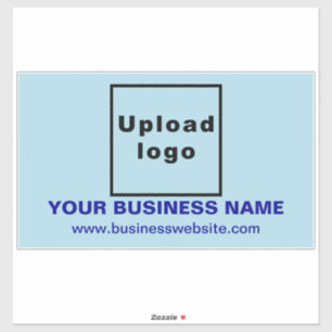 Bedrijfswebsite, Lichtblauw Groot Rechthoek Vinyl Sticker
