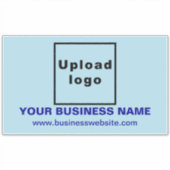 Bedrijfswebsite, Lichtblauw Groot Rechthoek Vinyl Sticker (Voorkant)