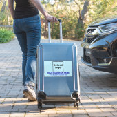 Bedrijfswebsite, Lichtblauw Groot Rechthoek Vinyl Sticker (Koffer Insitu)