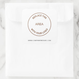 Bedrijfswebsite Logo Vierkante Sticker