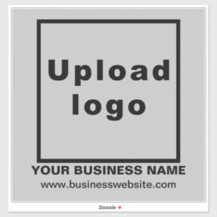 Bedrijfswebsite op Grijs Groot Vierkant Vinyl Sticker