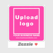 Bedrijfswebsite op Pink Square Vinyl Sticker (Vel)