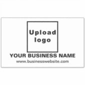 Bedrijfswebsite op wit groot rechthoekig vinyl sticker (Voorkant)