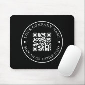 Bedrijfswebsite - QR-code zwart - promotie Muismat (Met muis)
