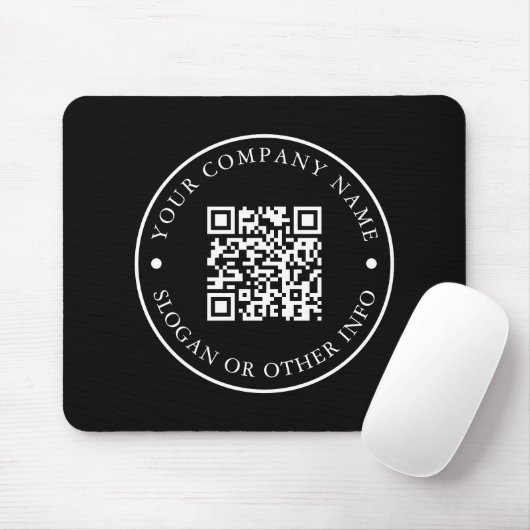 Bedrijfswebsite - QR-code zwart - promotie Muismat (Met muis)
