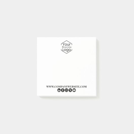 Bedrijfswebsite Social Media Professional Modern Post-it® Notes (Voorkant)