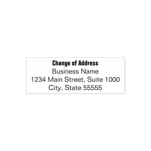 Bedrijfswijziging van adres Verhuisaankondiging Zelfinktende Stempel (Design)